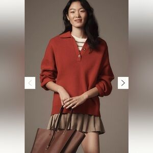 Reformation Brooklyn Cotton Polo Sweater